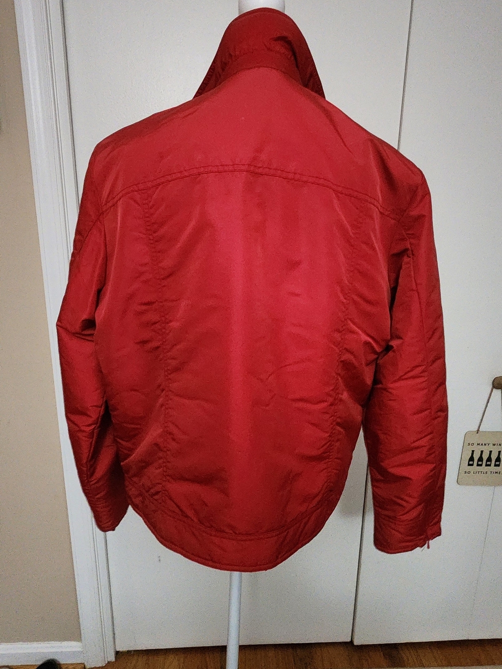 VINTAGE GAP Red Snap-Front Bomber Jacket - Picture 2 of 5